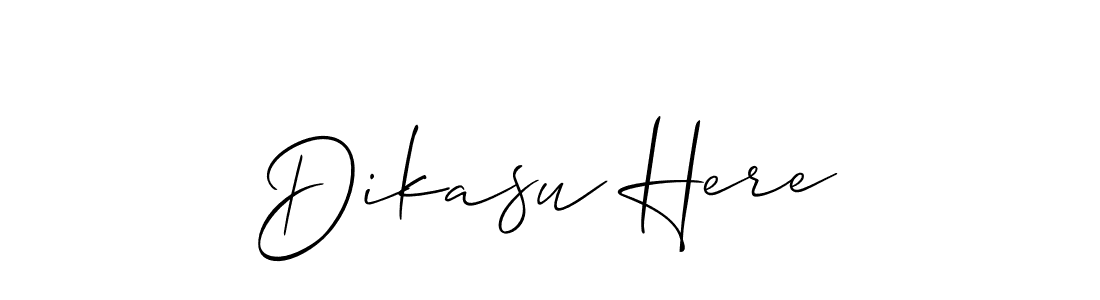 How to make Dikasu Here signature? Allison_Script is a professional autograph style. Create handwritten signature for Dikasu Here name. Dikasu Here signature style 2 images and pictures png