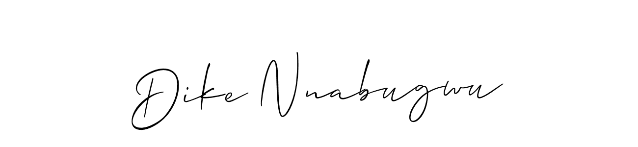 Use a signature maker to create a handwritten signature online. With this signature software, you can design (Allison_Script) your own signature for name Dike Nnabugwu. Dike Nnabugwu signature style 2 images and pictures png
