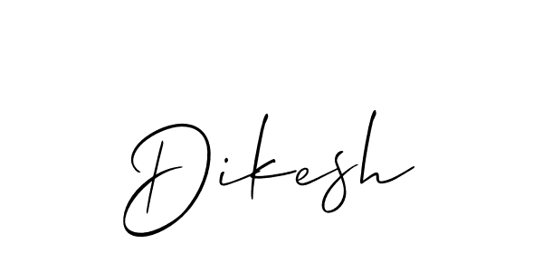 Create a beautiful signature design for name Dikesh. With this signature (Allison_Script) fonts, you can make a handwritten signature for free. Dikesh signature style 2 images and pictures png