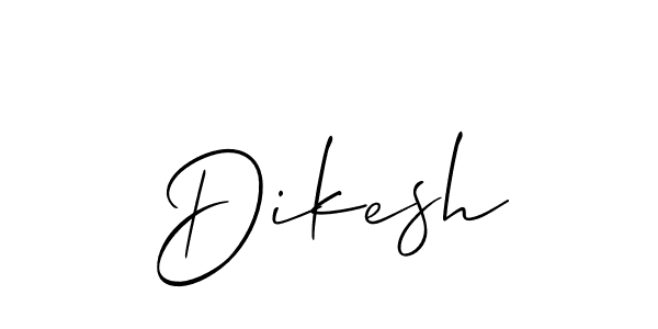 Create a beautiful signature design for name Dikesh. With this signature (Allison_Script) fonts, you can make a handwritten signature for free. Dikesh signature style 2 images and pictures png