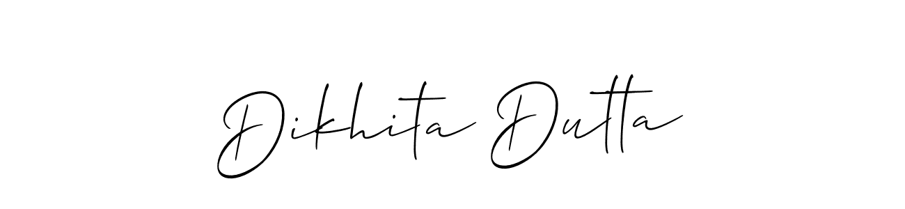 Design your own signature with our free online signature maker. With this signature software, you can create a handwritten (Allison_Script) signature for name Dikhita Dutta. Dikhita Dutta signature style 2 images and pictures png