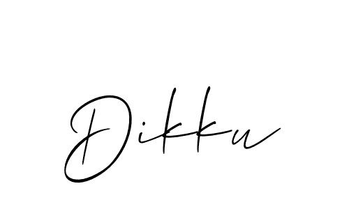 Use a signature maker to create a handwritten signature online. With this signature software, you can design (Allison_Script) your own signature for name Dikku. Dikku signature style 2 images and pictures png