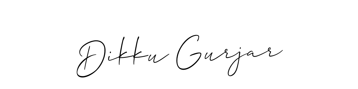 Dikku Gurjar stylish signature style. Best Handwritten Sign (Allison_Script) for my name. Handwritten Signature Collection Ideas for my name Dikku Gurjar. Dikku Gurjar signature style 2 images and pictures png