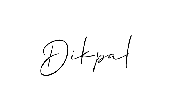 Use a signature maker to create a handwritten signature online. With this signature software, you can design (Allison_Script) your own signature for name Dikpal. Dikpal signature style 2 images and pictures png