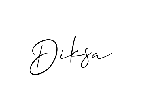 How to make Diksa name signature. Use Allison_Script style for creating short signs online. This is the latest handwritten sign. Diksa signature style 2 images and pictures png