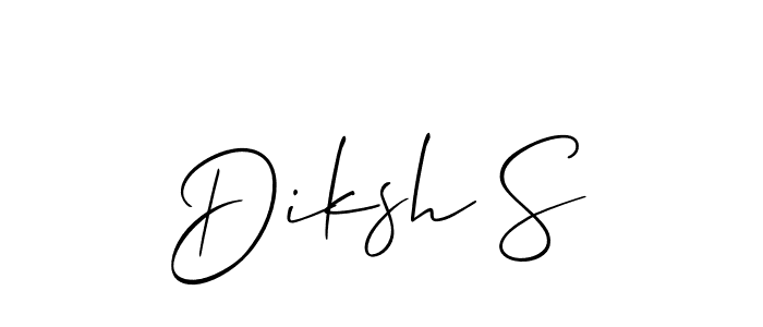 Make a beautiful signature design for name Diksh S. Use this online signature maker to create a handwritten signature for free. Diksh S signature style 2 images and pictures png