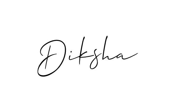 Design your own signature with our free online signature maker. With this signature software, you can create a handwritten (Allison_Script) signature for name Diksha. Diksha signature style 2 images and pictures png