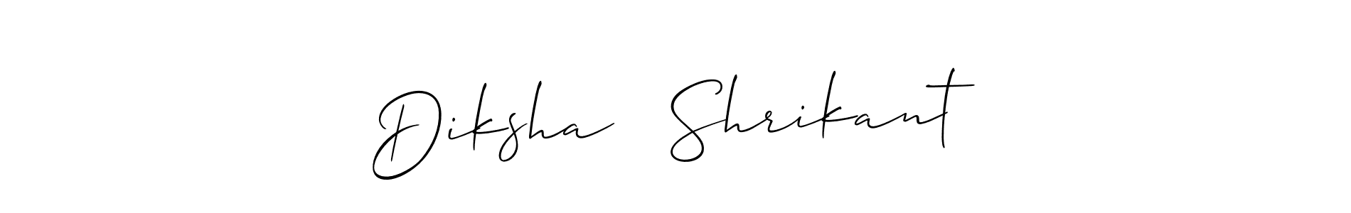 Use a signature maker to create a handwritten signature online. With this signature software, you can design (Allison_Script) your own signature for name Diksha ❤ Shrikant. Diksha ❤ Shrikant signature style 2 images and pictures png