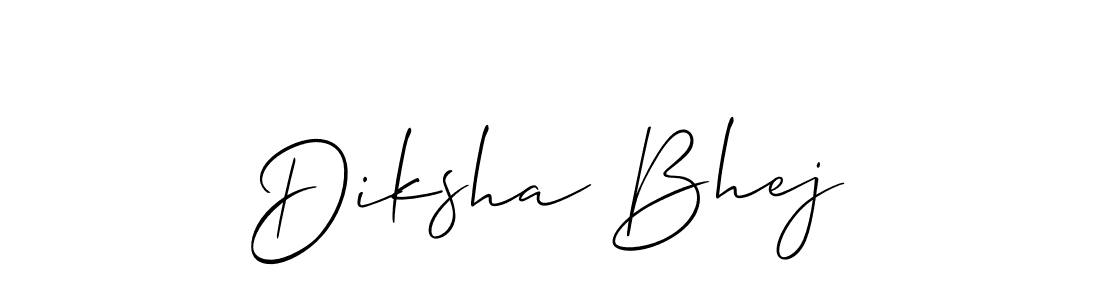 It looks lik you need a new signature style for name Diksha Bhej. Design unique handwritten (Allison_Script) signature with our free signature maker in just a few clicks. Diksha Bhej signature style 2 images and pictures png