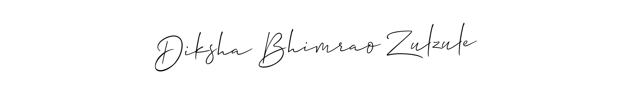 Also You can easily find your signature by using the search form. We will create Diksha Bhimrao Zulzule name handwritten signature images for you free of cost using Allison_Script sign style. Diksha Bhimrao Zulzule signature style 2 images and pictures png