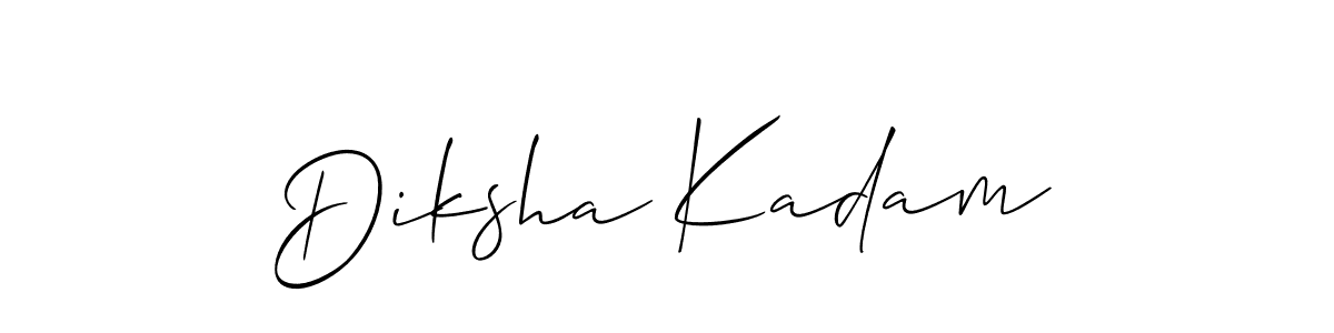Design your own signature with our free online signature maker. With this signature software, you can create a handwritten (Allison_Script) signature for name Diksha Kadam. Diksha Kadam signature style 2 images and pictures png