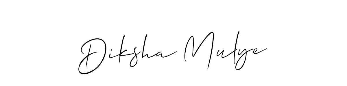 You should practise on your own different ways (Allison_Script) to write your name (Diksha Mulye) in signature. don't let someone else do it for you. Diksha Mulye signature style 2 images and pictures png