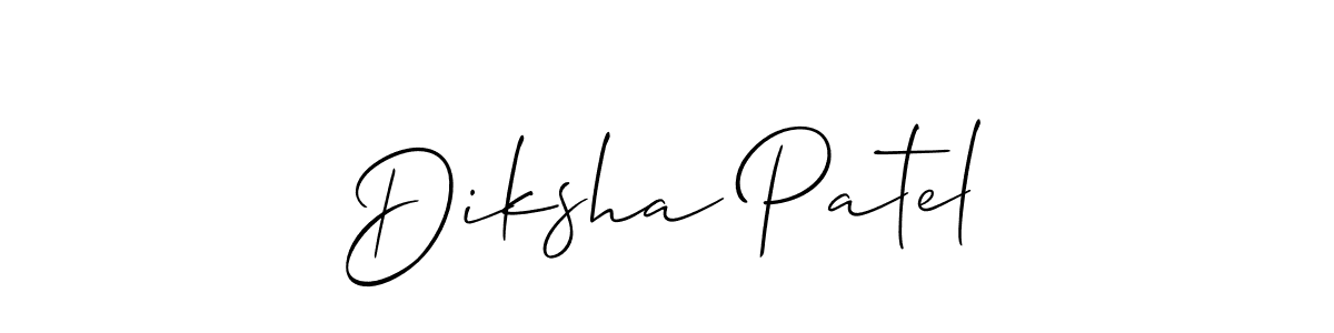 Make a beautiful signature design for name Diksha Patel. With this signature (Allison_Script) style, you can create a handwritten signature for free. Diksha Patel signature style 2 images and pictures png