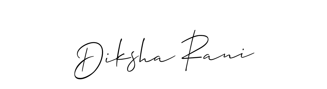 You should practise on your own different ways (Allison_Script) to write your name (Diksha Rani) in signature. don't let someone else do it for you. Diksha Rani signature style 2 images and pictures png