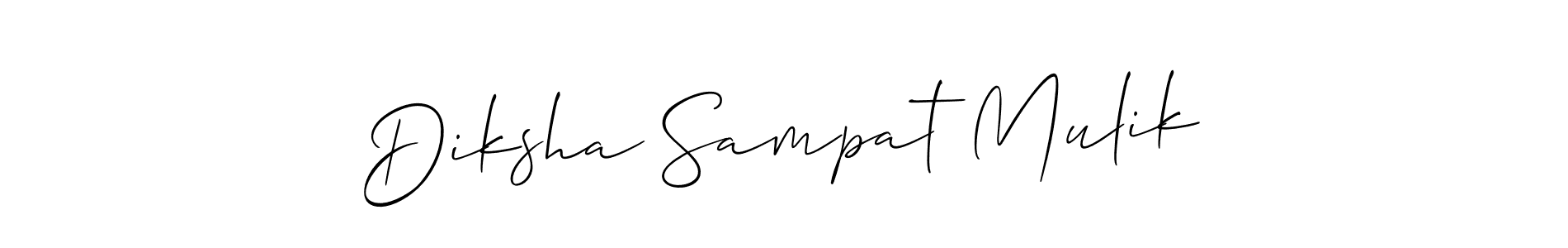 Make a beautiful signature design for name Diksha Sampat Mulik. With this signature (Allison_Script) style, you can create a handwritten signature for free. Diksha Sampat Mulik signature style 2 images and pictures png