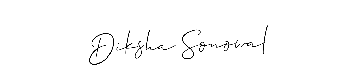 Also we have Diksha Sonowal name is the best signature style. Create professional handwritten signature collection using Allison_Script autograph style. Diksha Sonowal signature style 2 images and pictures png