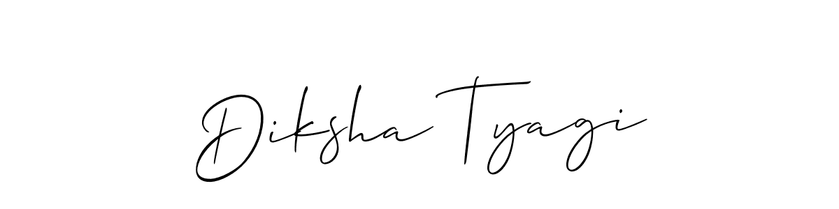 Similarly Allison_Script is the best handwritten signature design. Signature creator online .You can use it as an online autograph creator for name Diksha Tyagi. Diksha Tyagi signature style 2 images and pictures png