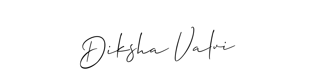Best and Professional Signature Style for Diksha Valvi. Allison_Script Best Signature Style Collection. Diksha Valvi signature style 2 images and pictures png