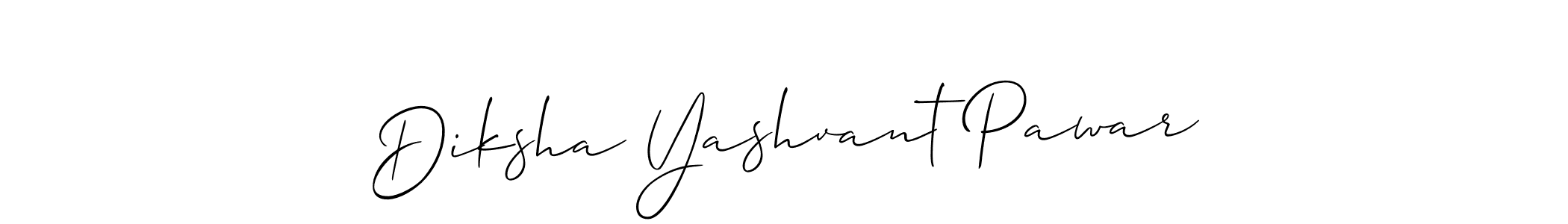Diksha Yashvant Pawar stylish signature style. Best Handwritten Sign (Allison_Script) for my name. Handwritten Signature Collection Ideas for my name Diksha Yashvant Pawar. Diksha Yashvant Pawar signature style 2 images and pictures png