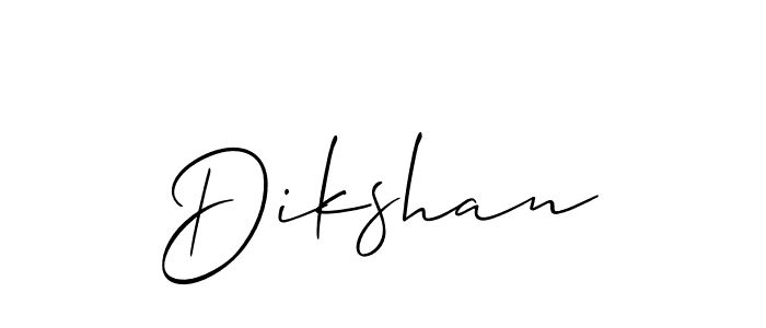 Make a beautiful signature design for name Dikshan. Use this online signature maker to create a handwritten signature for free. Dikshan signature style 2 images and pictures png