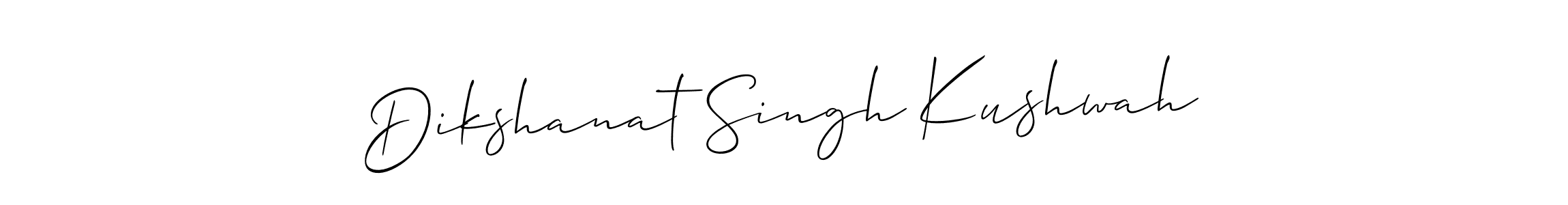 if you are searching for the best signature style for your name Dikshanat Singh Kushwah. so please give up your signature search. here we have designed multiple signature styles  using Allison_Script. Dikshanat Singh Kushwah signature style 2 images and pictures png