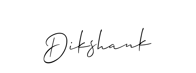 Also we have Dikshank name is the best signature style. Create professional handwritten signature collection using Allison_Script autograph style. Dikshank signature style 2 images and pictures png