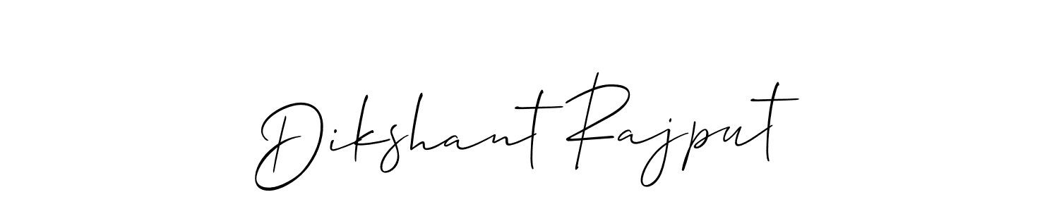 Use a signature maker to create a handwritten signature online. With this signature software, you can design (Allison_Script) your own signature for name Dikshant Rajput. Dikshant Rajput signature style 2 images and pictures png