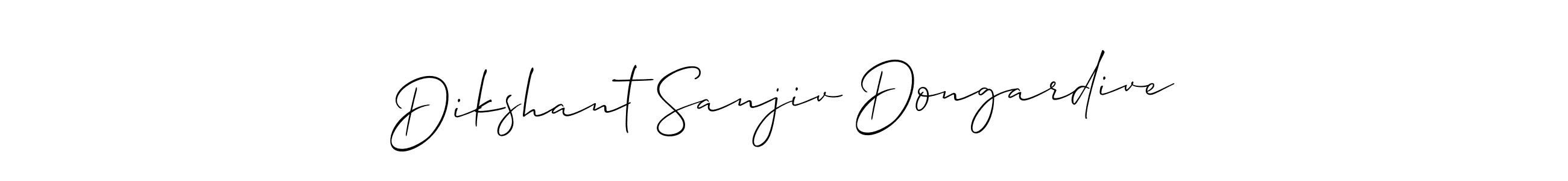 Make a short Dikshant Sanjiv Dongardive signature style. Manage your documents anywhere anytime using Allison_Script. Create and add eSignatures, submit forms, share and send files easily. Dikshant Sanjiv Dongardive signature style 2 images and pictures png