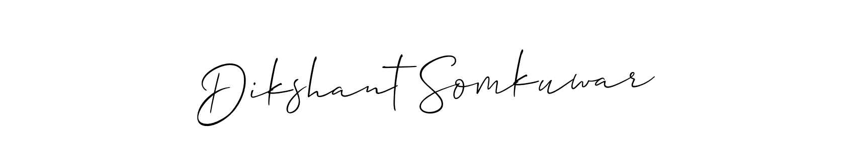 Design your own signature with our free online signature maker. With this signature software, you can create a handwritten (Allison_Script) signature for name Dikshant Somkuwar. Dikshant Somkuwar signature style 2 images and pictures png