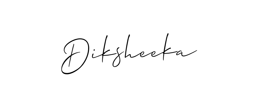 Make a beautiful signature design for name Diksheeka. With this signature (Allison_Script) style, you can create a handwritten signature for free. Diksheeka signature style 2 images and pictures png