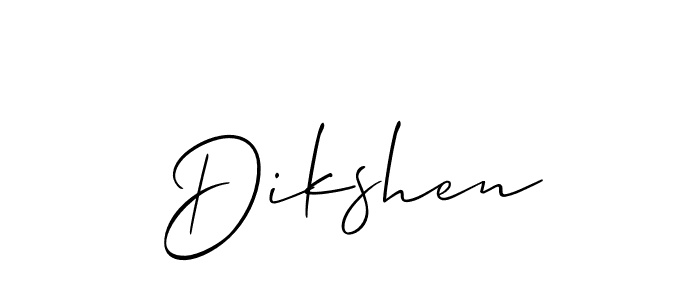 It looks lik you need a new signature style for name Dikshen. Design unique handwritten (Allison_Script) signature with our free signature maker in just a few clicks. Dikshen signature style 2 images and pictures png