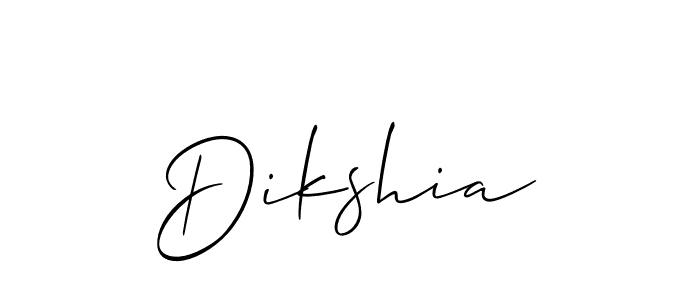 Allison_Script is a professional signature style that is perfect for those who want to add a touch of class to their signature. It is also a great choice for those who want to make their signature more unique. Get Dikshia name to fancy signature for free. Dikshia signature style 2 images and pictures png