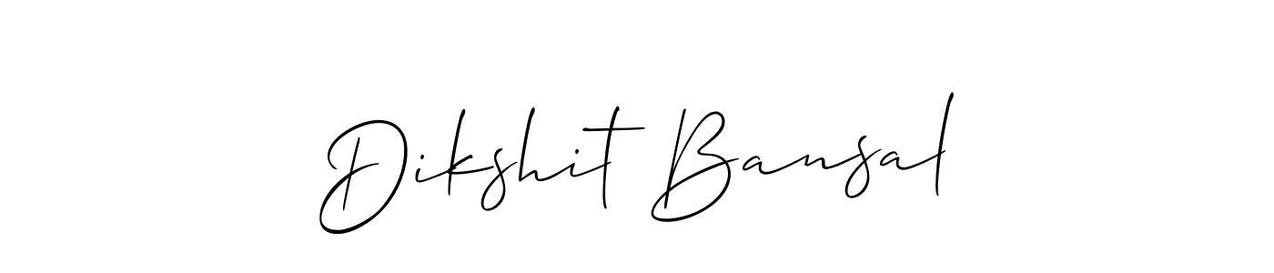 Also You can easily find your signature by using the search form. We will create Dikshit Bansal name handwritten signature images for you free of cost using Allison_Script sign style. Dikshit Bansal signature style 2 images and pictures png