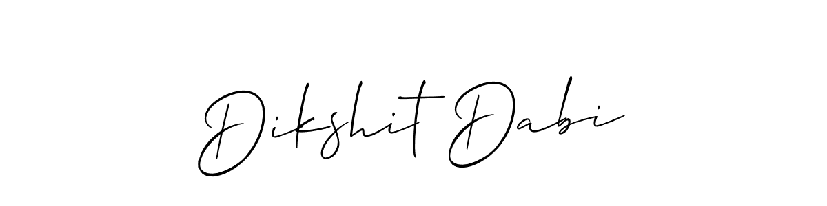 Create a beautiful signature design for name Dikshit Dabi. With this signature (Allison_Script) fonts, you can make a handwritten signature for free. Dikshit Dabi signature style 2 images and pictures png