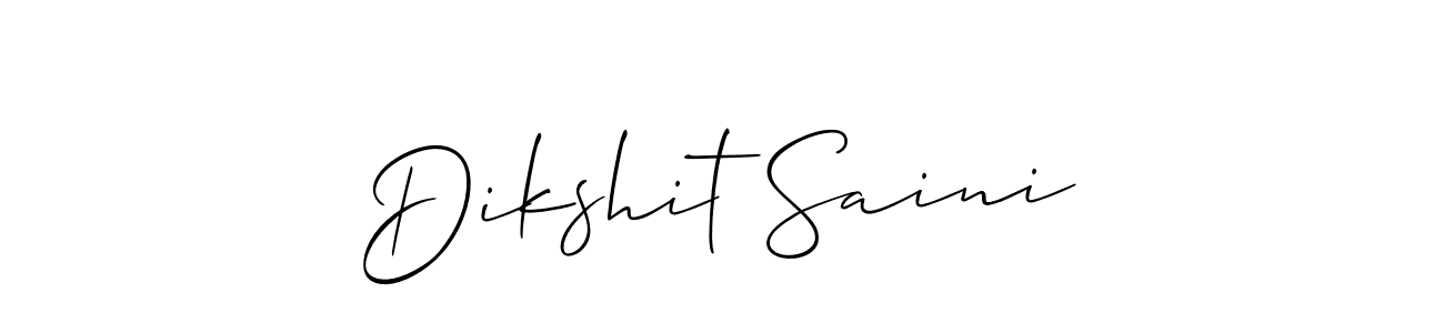 Make a beautiful signature design for name Dikshit Saini. Use this online signature maker to create a handwritten signature for free. Dikshit Saini signature style 2 images and pictures png