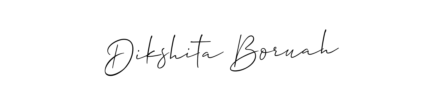 How to make Dikshita Boruah signature? Allison_Script is a professional autograph style. Create handwritten signature for Dikshita Boruah name. Dikshita Boruah signature style 2 images and pictures png