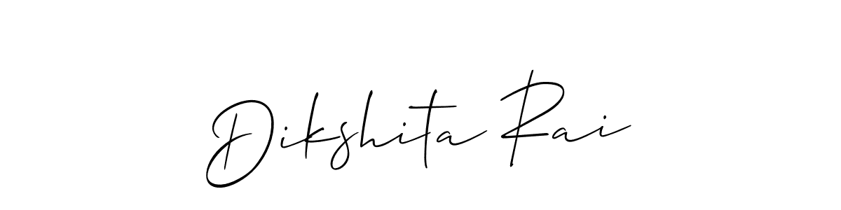 Use a signature maker to create a handwritten signature online. With this signature software, you can design (Allison_Script) your own signature for name Dikshita Rai. Dikshita Rai signature style 2 images and pictures png