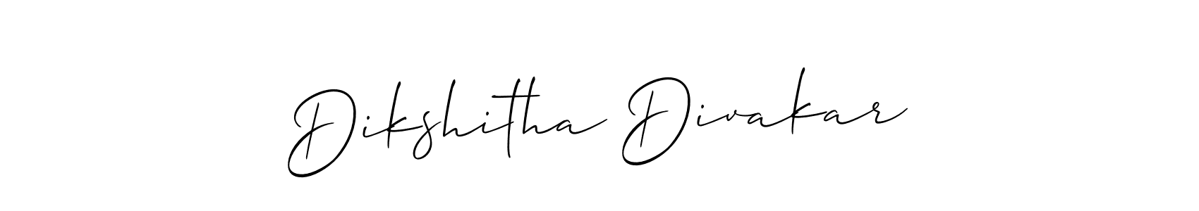 You should practise on your own different ways (Allison_Script) to write your name (Dikshitha Divakar) in signature. don't let someone else do it for you. Dikshitha Divakar signature style 2 images and pictures png