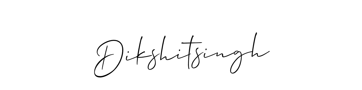 The best way (Allison_Script) to make a short signature is to pick only two or three words in your name. The name Dikshitsingh include a total of six letters. For converting this name. Dikshitsingh signature style 2 images and pictures png