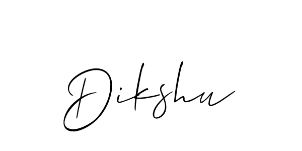 Make a short Dikshu signature style. Manage your documents anywhere anytime using Allison_Script. Create and add eSignatures, submit forms, share and send files easily. Dikshu signature style 2 images and pictures png