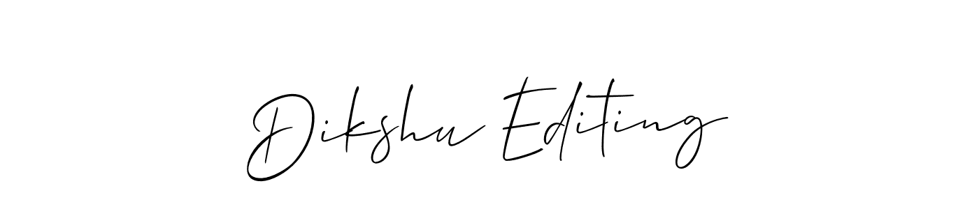 How to Draw Dikshu Editing signature style? Allison_Script is a latest design signature styles for name Dikshu Editing. Dikshu Editing signature style 2 images and pictures png