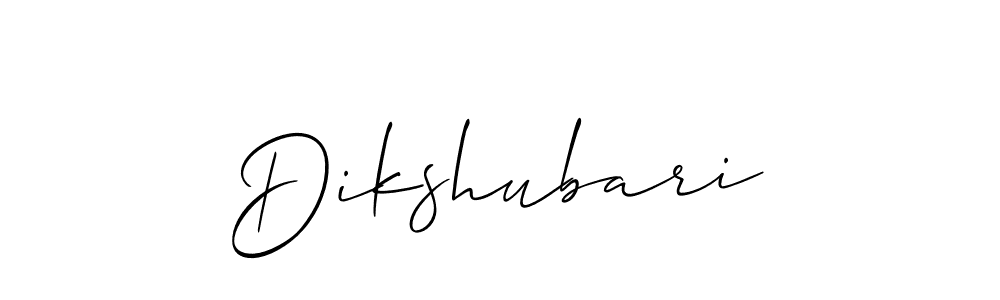 You should practise on your own different ways (Allison_Script) to write your name (Dikshubari) in signature. don't let someone else do it for you. Dikshubari signature style 2 images and pictures png