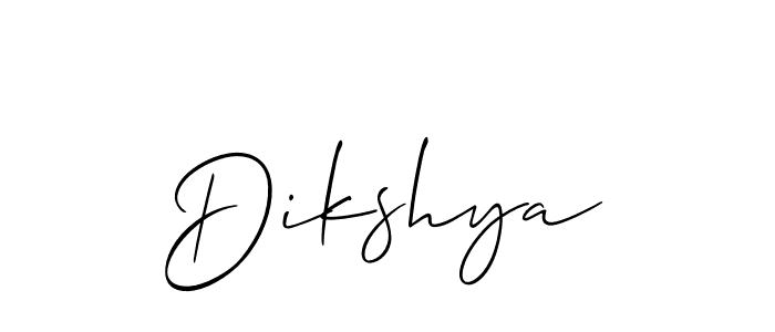 Design your own signature with our free online signature maker. With this signature software, you can create a handwritten (Allison_Script) signature for name Dikshya. Dikshya signature style 2 images and pictures png