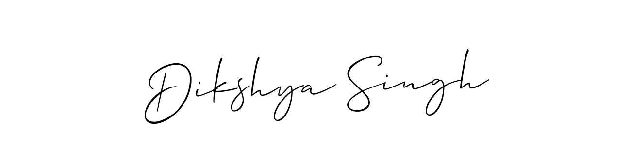Use a signature maker to create a handwritten signature online. With this signature software, you can design (Allison_Script) your own signature for name Dikshya Singh. Dikshya Singh signature style 2 images and pictures png