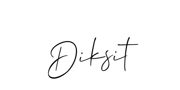How to make Diksit signature? Allison_Script is a professional autograph style. Create handwritten signature for Diksit name. Diksit signature style 2 images and pictures png