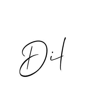 How to make Dil signature? Allison_Script is a professional autograph style. Create handwritten signature for Dil name. Dil signature style 2 images and pictures png