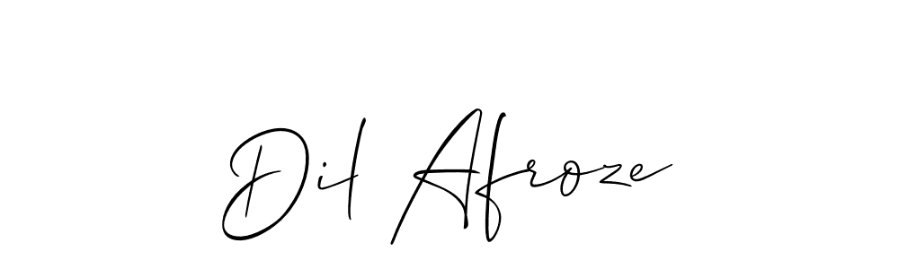 Design your own signature with our free online signature maker. With this signature software, you can create a handwritten (Allison_Script) signature for name Dil Afroze. Dil Afroze signature style 2 images and pictures png