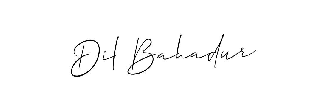 if you are searching for the best signature style for your name Dil Bahadur. so please give up your signature search. here we have designed multiple signature styles  using Allison_Script. Dil Bahadur signature style 2 images and pictures png