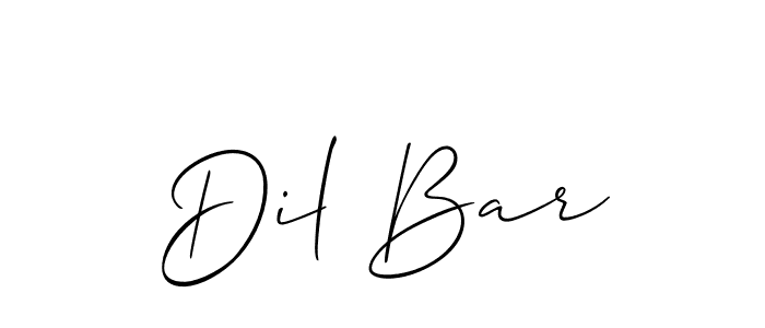 This is the best signature style for the Dil Bar name. Also you like these signature font (Allison_Script). Mix name signature. Dil Bar signature style 2 images and pictures png
