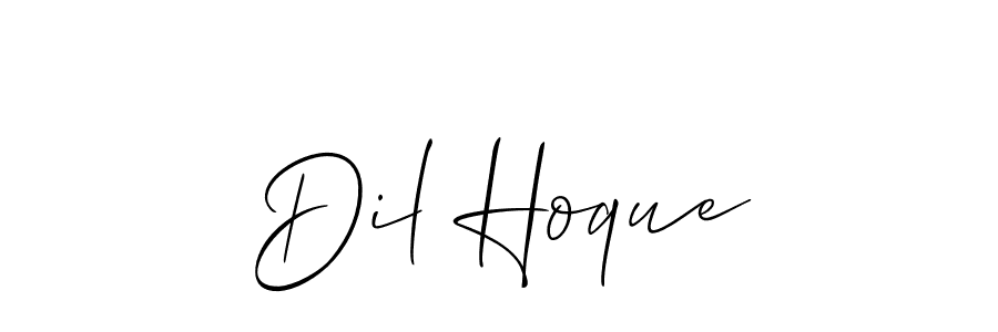 Make a beautiful signature design for name Dil Hoque. With this signature (Allison_Script) style, you can create a handwritten signature for free. Dil Hoque signature style 2 images and pictures png